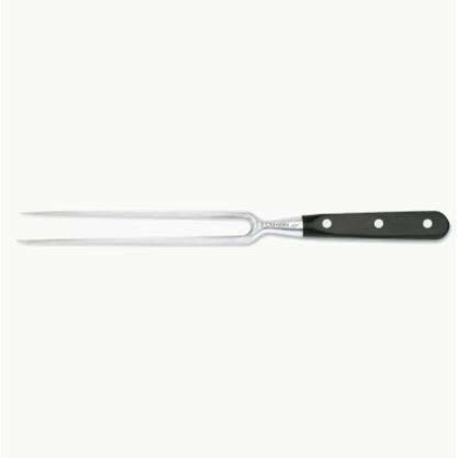 TRINCHADOR FORGÉ 16 cm 3 Claveles  Material: Acero Inoxidable  Materiales: Mango POM  Producción: Forjado  Presentación: Estuche  Acabado: Semi - Mate  Modelos: Forgé  Tipo: Tenedores Trinchar