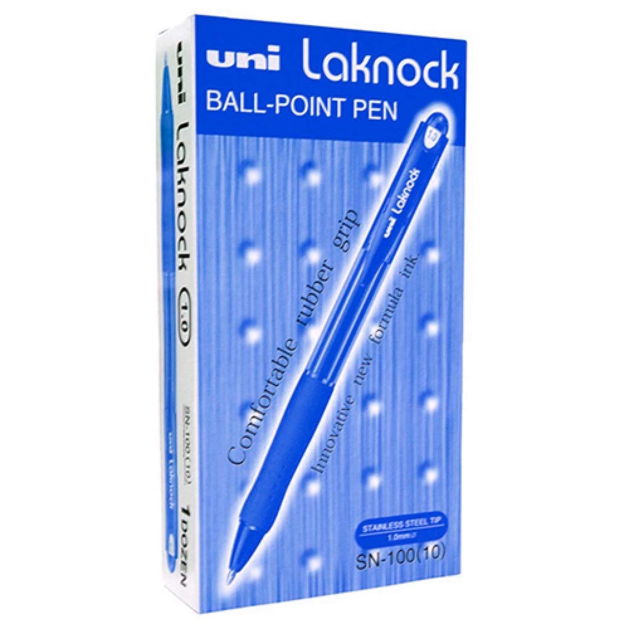 uni-ball bolígrafo Laknock SN-100(10) Azul 1,0mm Caja 12 uds