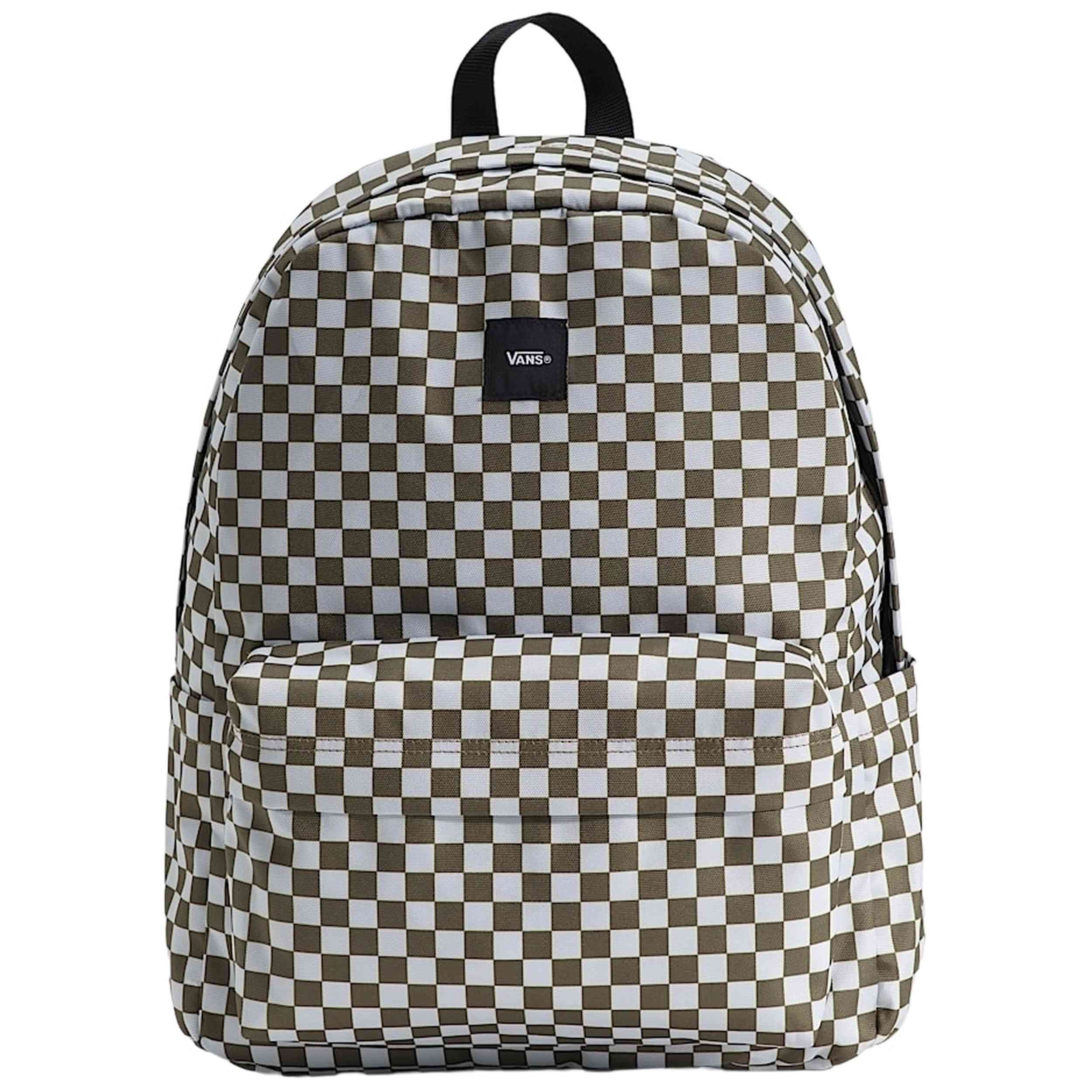 Mochila Vans modelo Old Skool Check Backpack "Olive Brown" para hombre y mujer en color Marron