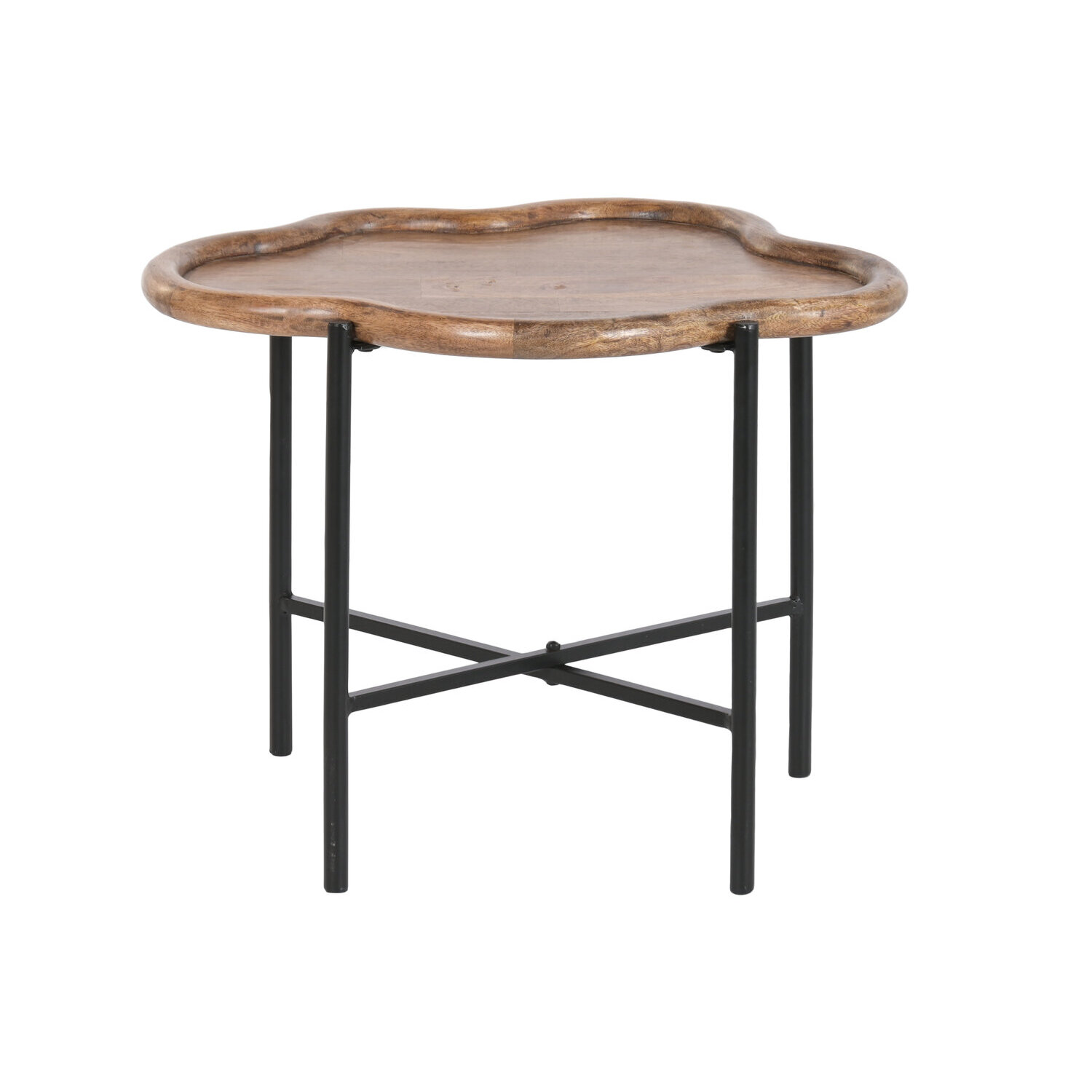Mesita auxiliar mango hierro 60x50x47 nube natural , El mejor complemento para tu hogar.
