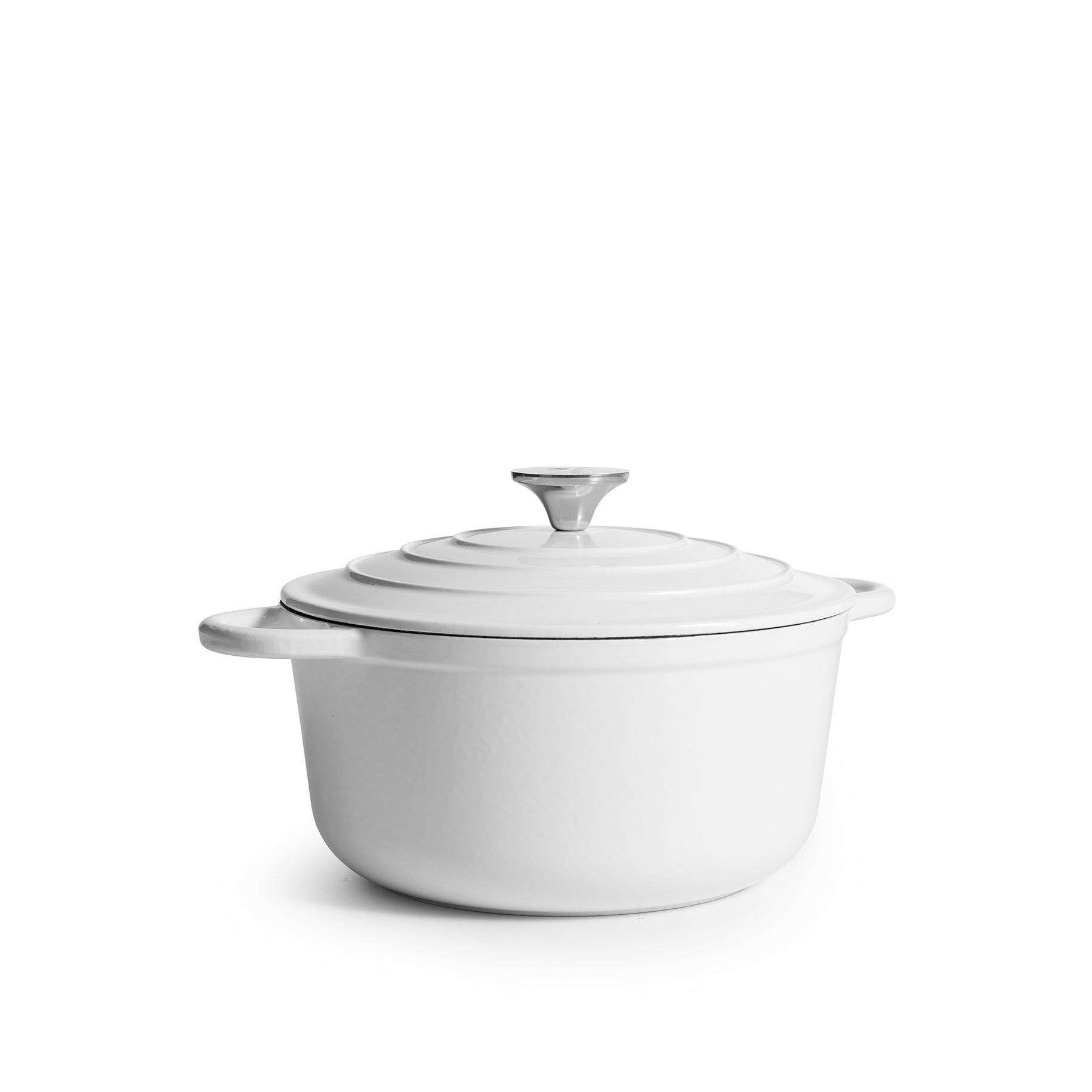 Jernverket 1911 - Olla de hierro fundido esmaltado Jernverket 4,2 L color Sal Marina para inducción y horno ideal para sopas