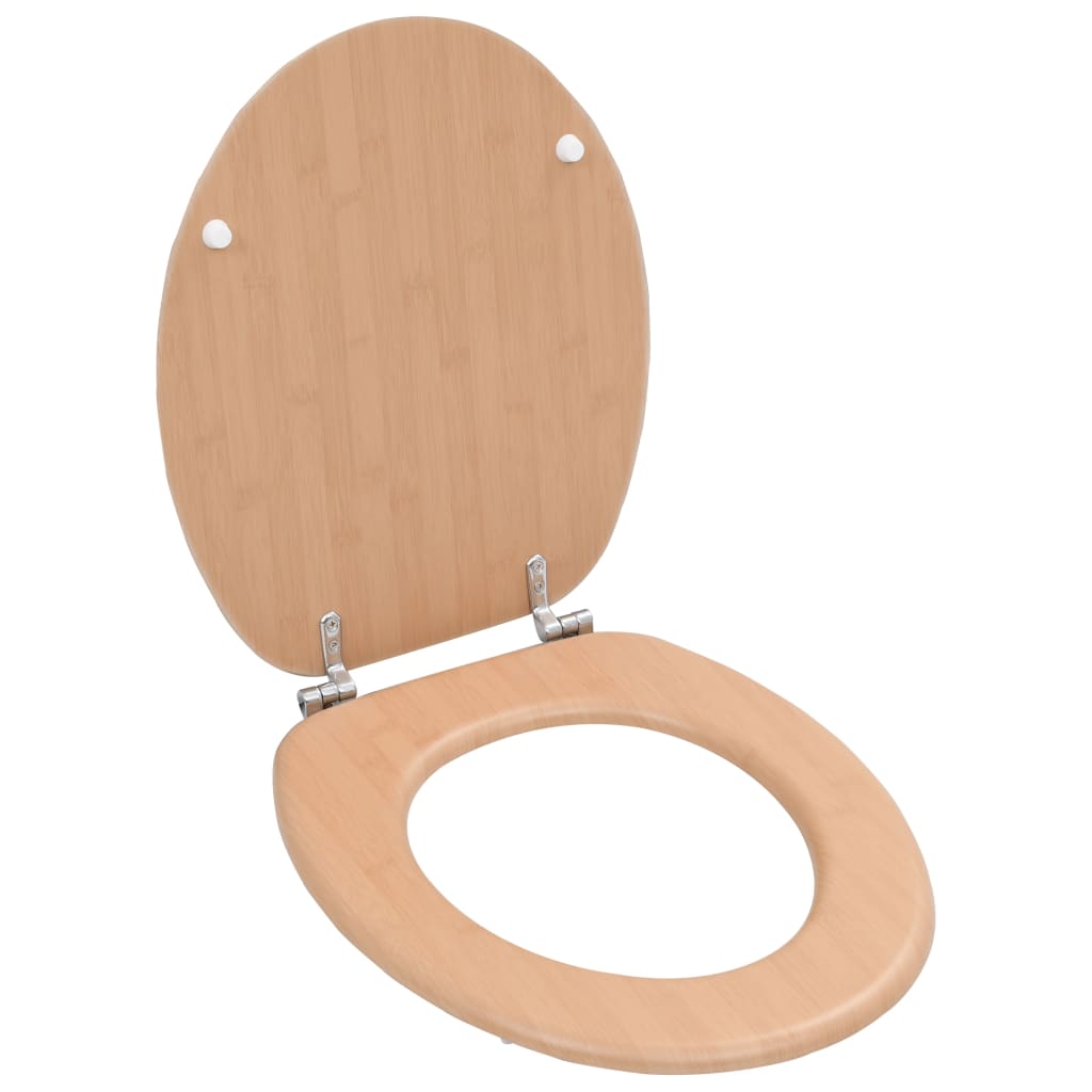 vidaXL Asiento Inodoro WC con Tapa MDF Aseo Baño Decoración Diseño Bambú,  concha,  Estrella de mar y mas