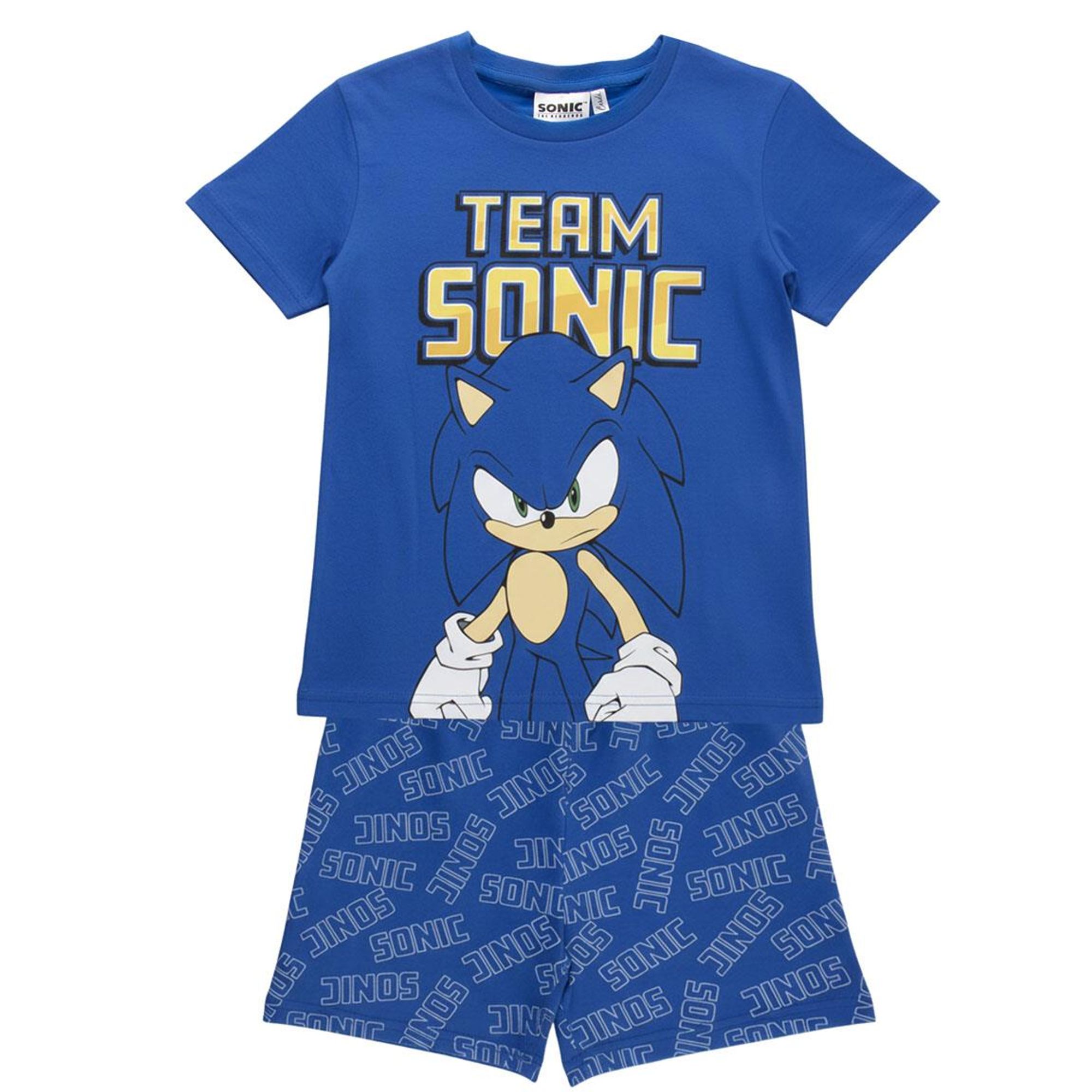 Pijama Corto Sonic 2 Piezas - Conjunto Verano Sonic con Camiseta Manga Corta y Pantalón Corto, Pijama Suave y Transpirable, Ropa de Dormir Cómoda