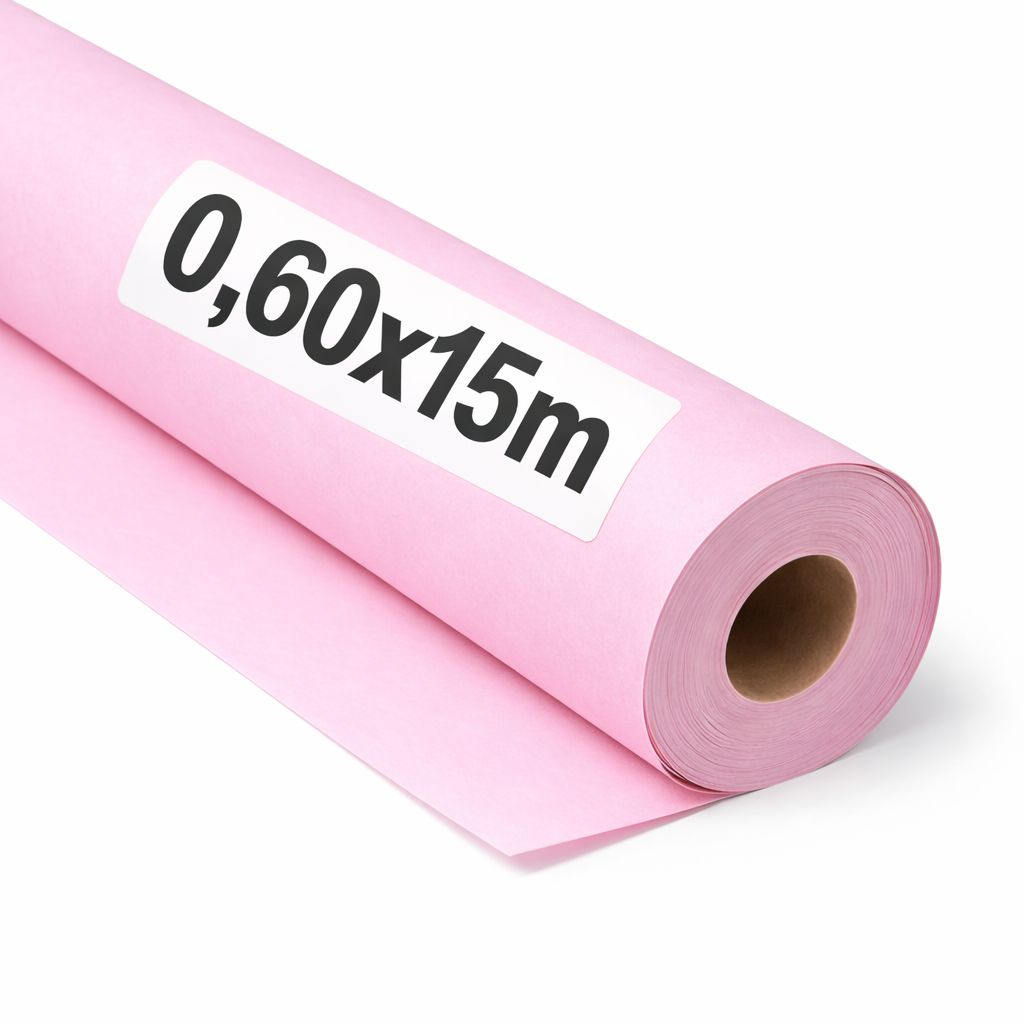 OFITURIA Papel Kraft Blanco - Rollo 0,60x15m - Papel de Embalaje y Regalo - Manualidades y Patrones de Costura - Resistente y Fácil de Cortar