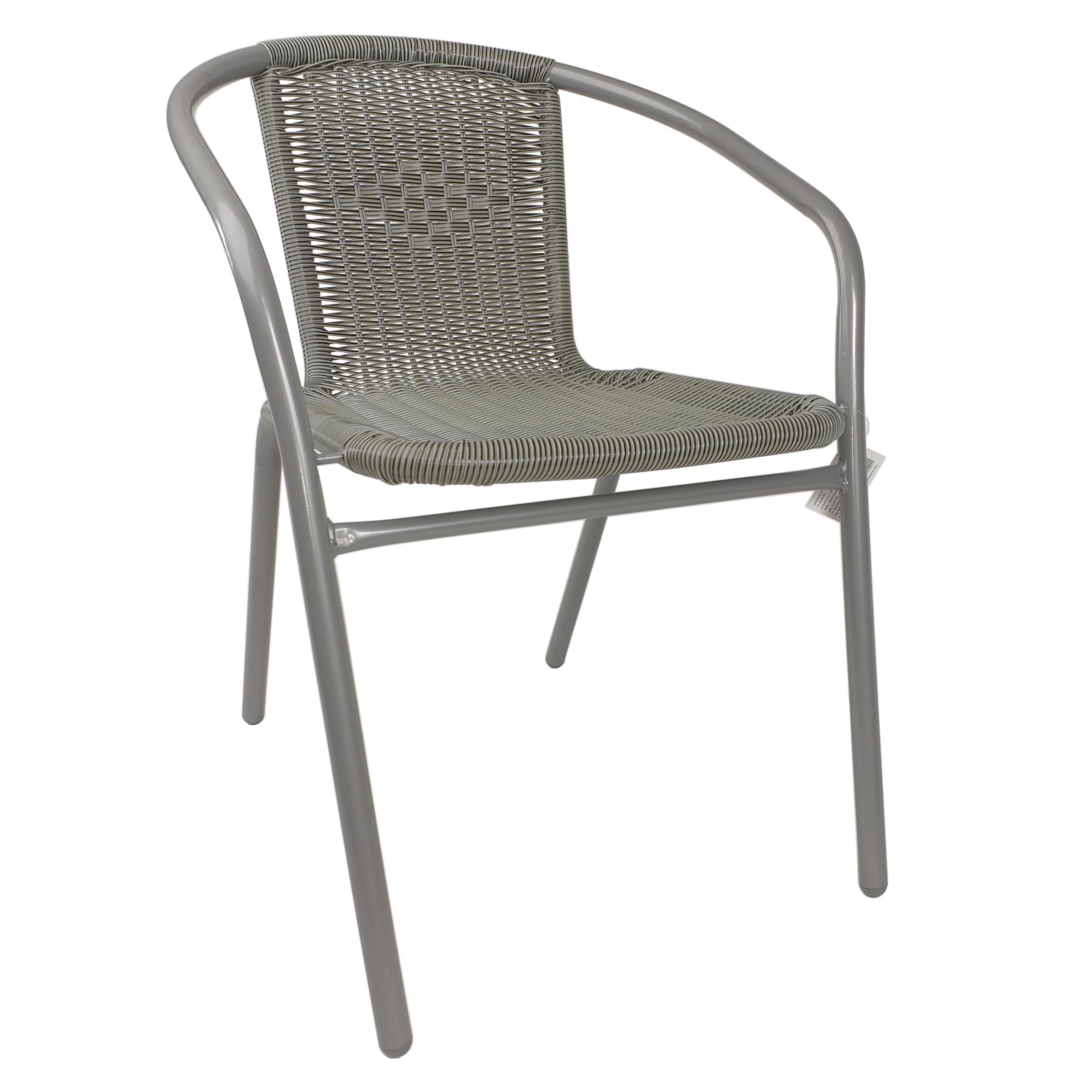 The Secret Home - Conjunto de 1, 2 o 4 Sillas de Jardín - Asiento en Metal y Polietileno/Tela para Exteriores - Ideal para Jardín, Balcón o Terraza - Varios Modelos
