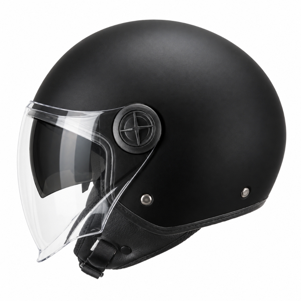 Casco Lola Moto jet solid visor solar incluido ECE 22.06, pantalla preparada para pinlock