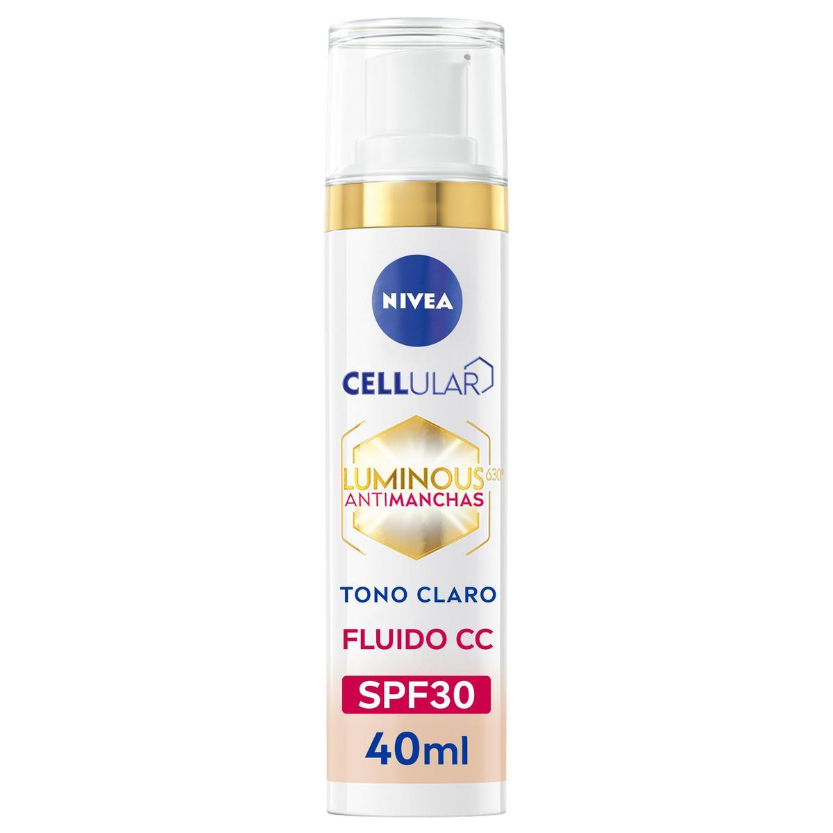 NIVEA LUMINOUS630 Antimanchas Fluido CC con Color FP30 Tono Claro 40ml