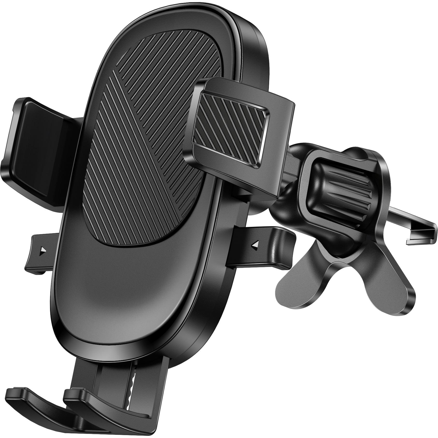 Soporte para Teléfono para Auto, Montura para Rejilla de Ventilación [Clip de Gancho Metálico] Alta Estabilidad Compatible con Todos los Smartphones (Color Negro)