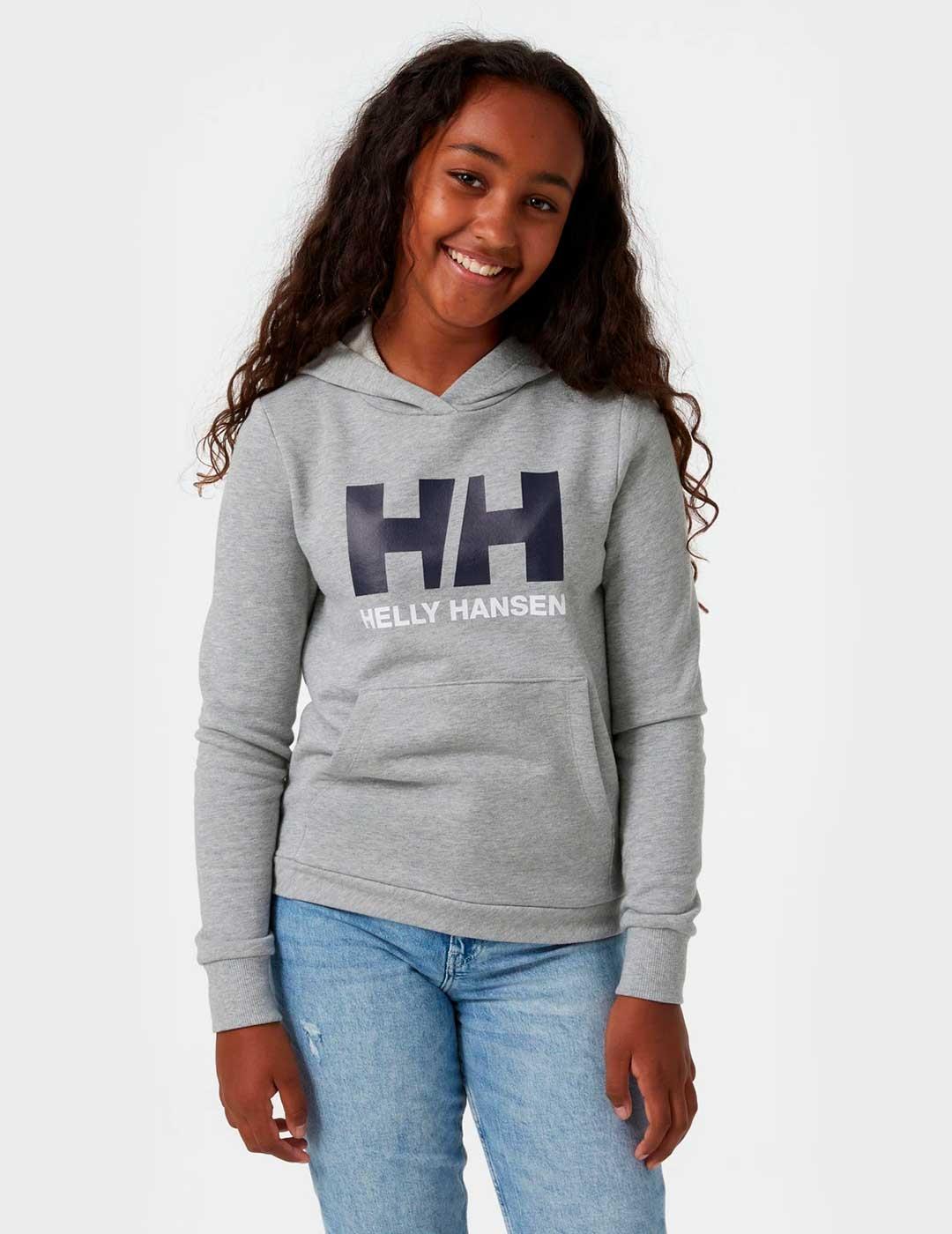 Helly Hansen Sudadera con Capucha Logo HH Gris Niño y Niña