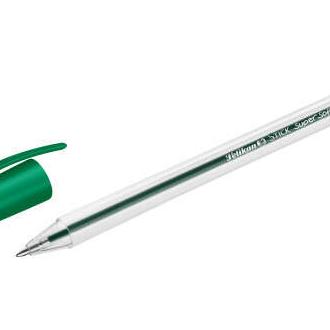 Pelikan bolígrafo stick super soft - trazo 1mm - tinta super fluida - empuñadura triangular - color verde (50 uds)