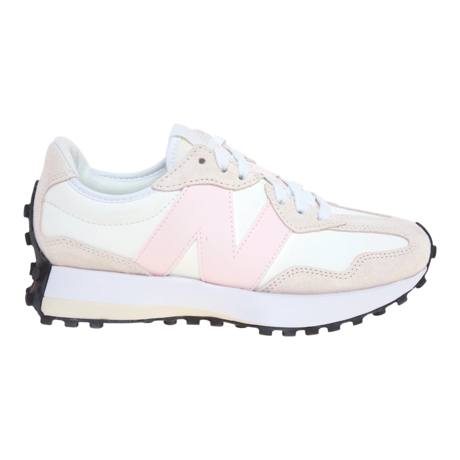 Sneakers Donna New Balance 327 Leather Suede Sea Salt Pink Salt white