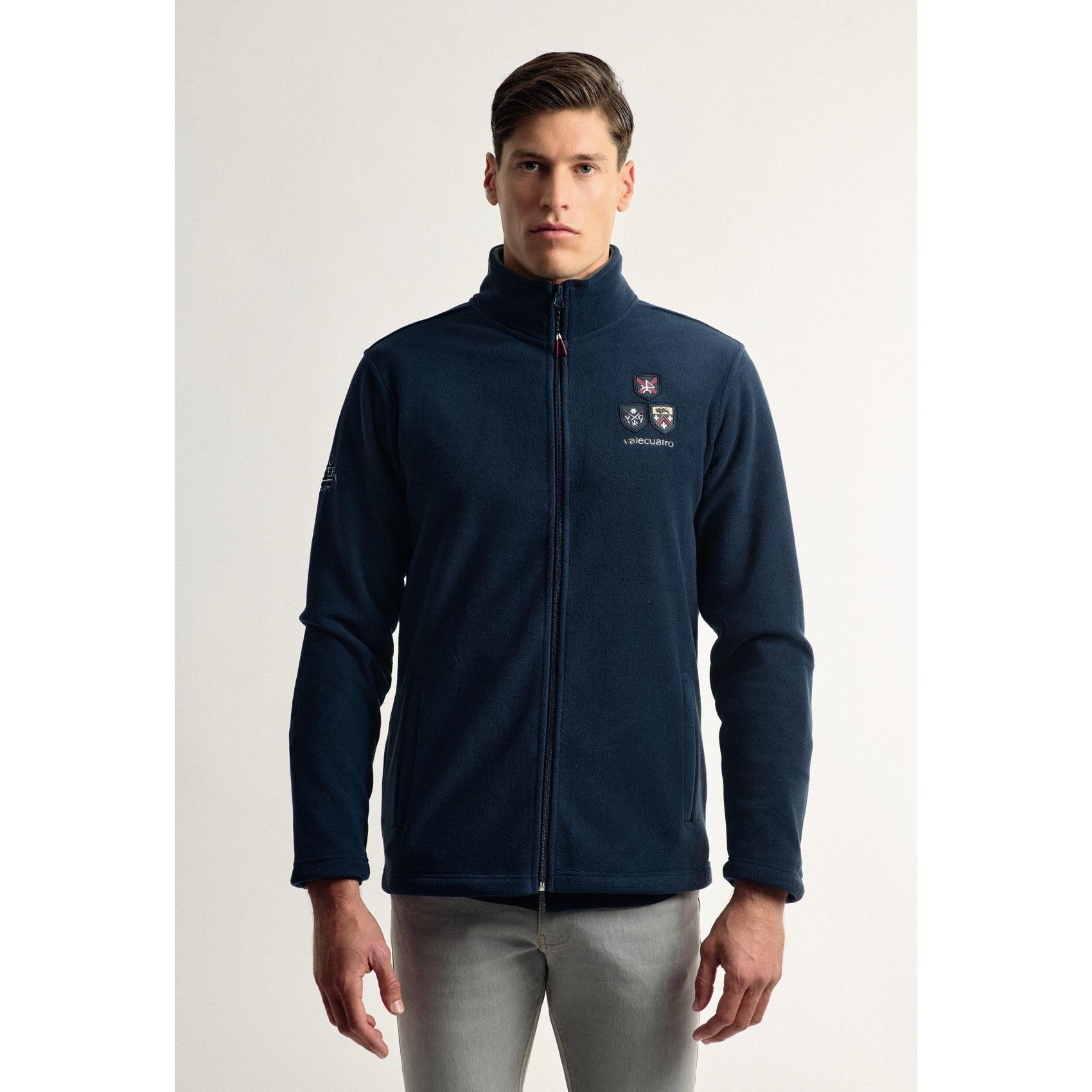 Chaqueta polar escudos Valecuatro azul marino