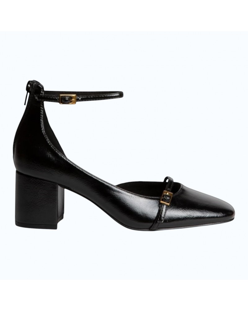 Corina - Tacones cuadrados de 6 cm modelo 6675 para mujer con detalle de tira delantera sofisticado ideal para ocasiones especiales y diario