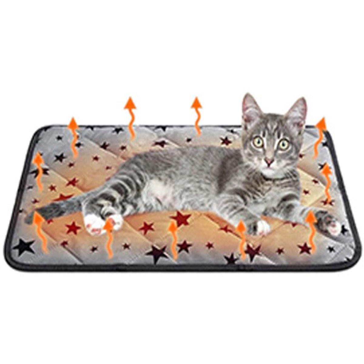 Alfombrilla térmica para mascotas - Alfombrilla calefactora para mascotas - 60 x 45 cm - Alfombrilla calefactora para gatos y perros - Alfombrilla cálida para mascotas - Aislante - Antideslizante - Alfombrilla aislante para gatos, perros y otras mascotas
