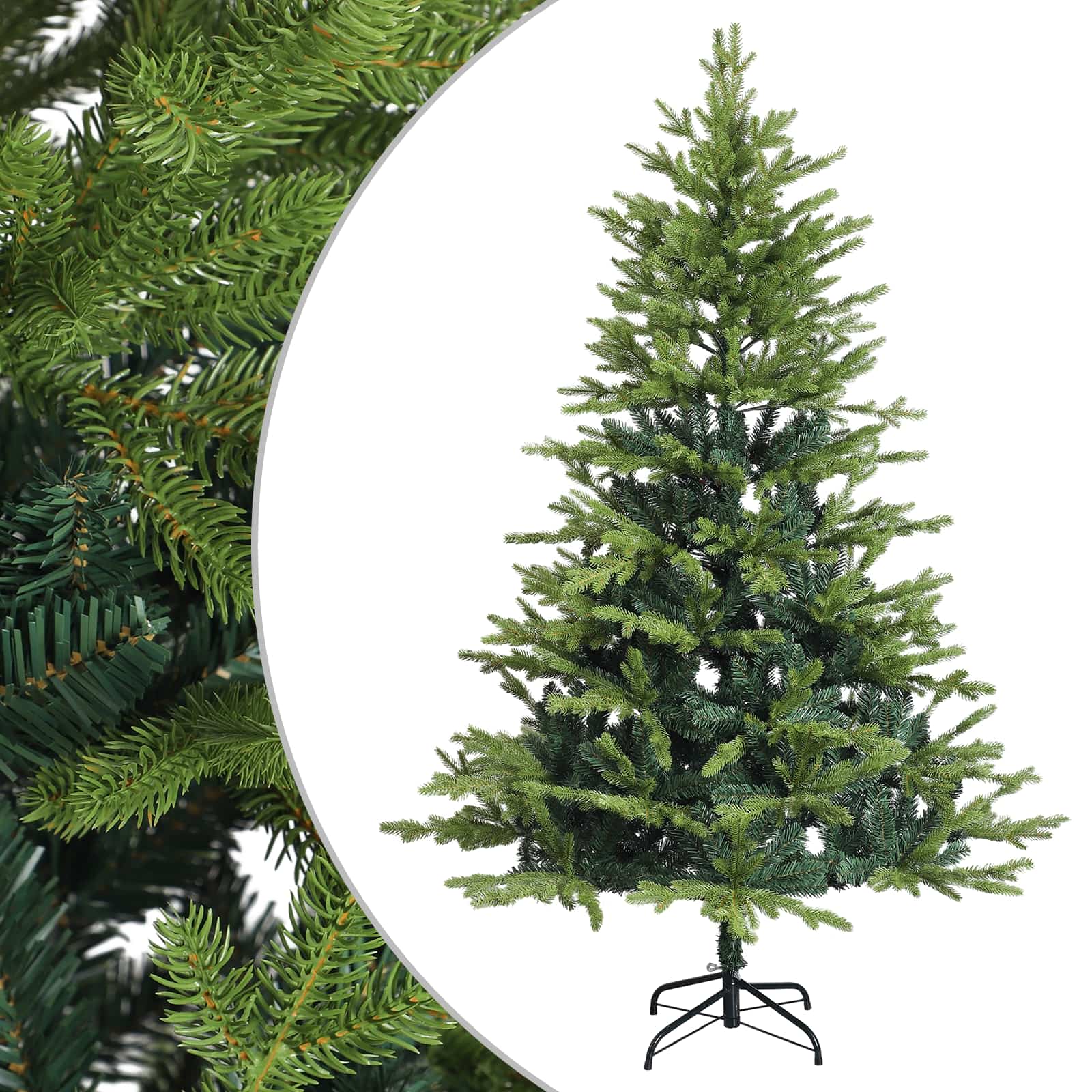 vidaXL Árbol de Navidad artificial Multitalla con 150 LEDs y nieve flocada
