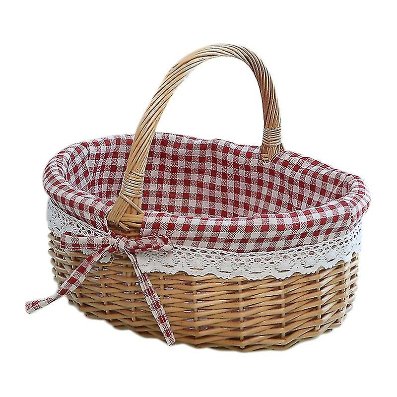 CA Cesta de mimbre, cesta de regalo, cesta de picnic