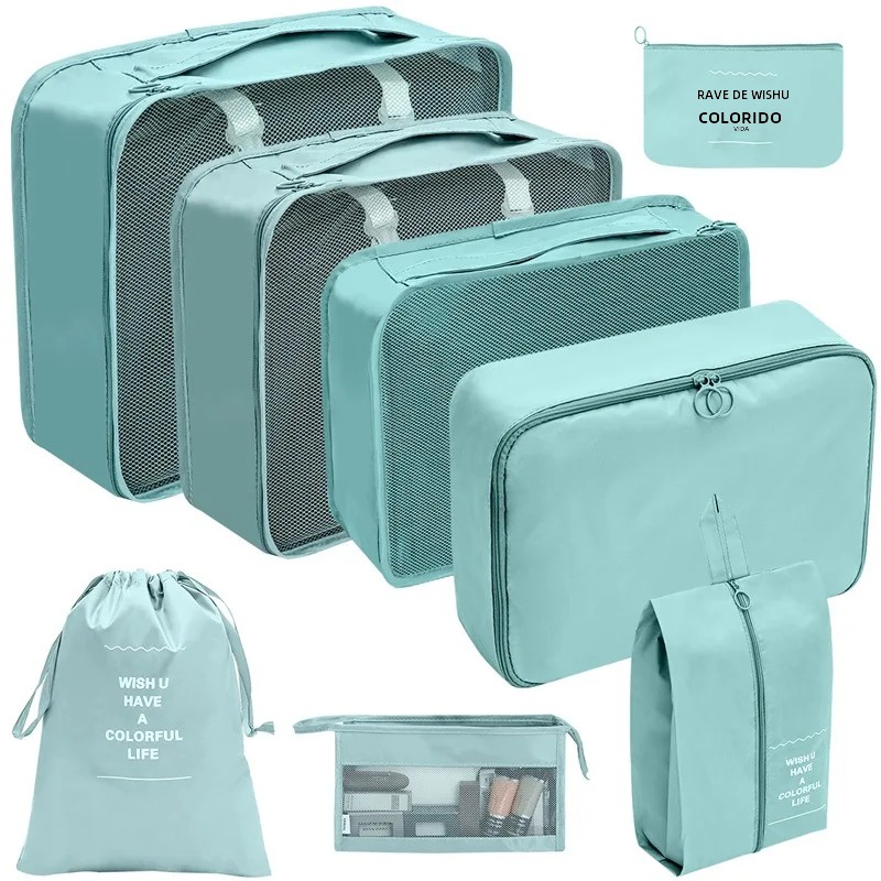 TK Juego De Bolsas Organizadoras De Viaje 7/8/9/10 Pcs Cubos De Empaque Portátiles Para Maleta Ropa Y Zapatos Organizador De Bolsos
