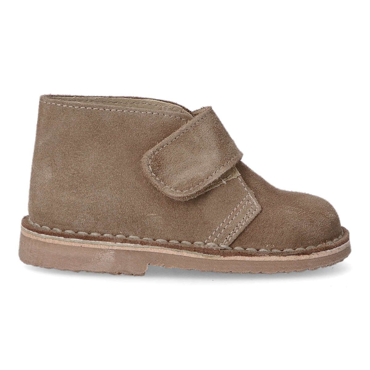 Peke's by Vanessa - Botas safari para niño modelo BEN 101D en piel serraje con suela de goma antideslizante y flexible, color gris