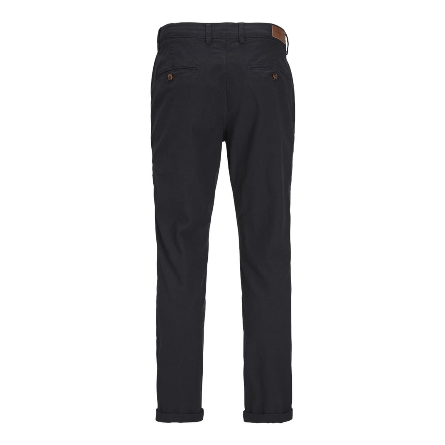 Jack & Jones - Pantalones chinos Marco corte slim con tejido dobby texturizado para uso formal y casual color negro