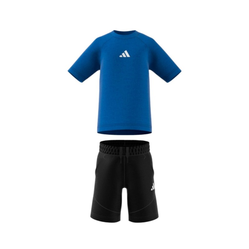 Conjunto Azul  Camiseta Y Pantalon Adidas Azul Jr