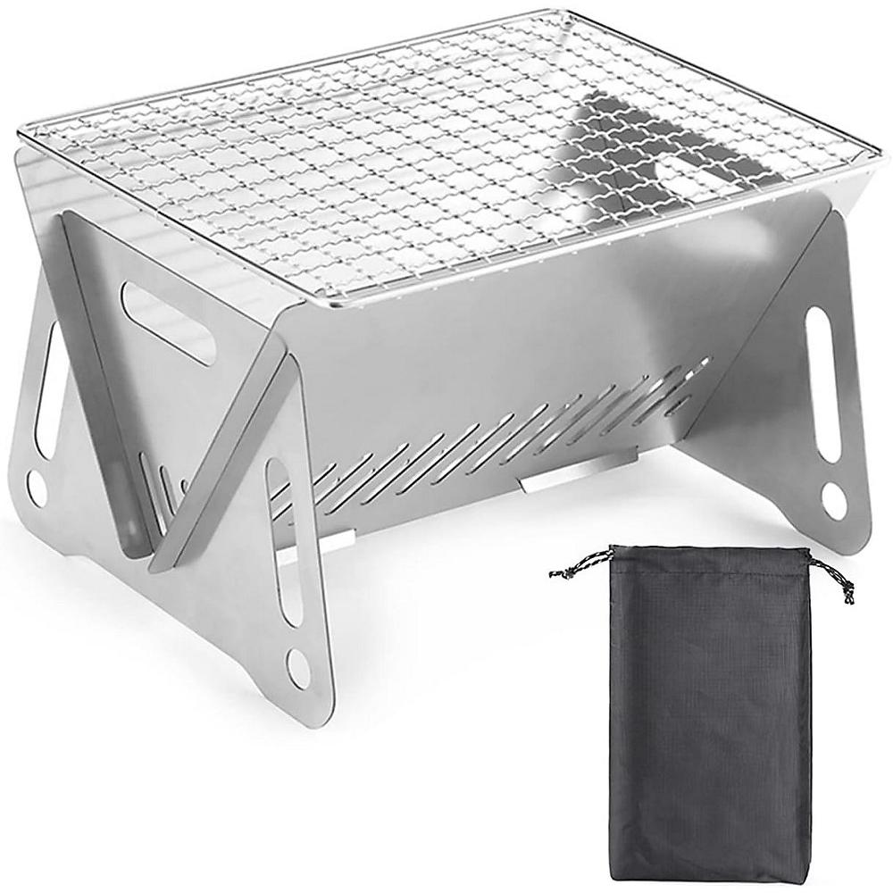 CA Parrilla plegable de acero inoxidable para portátil Direct Power SARL, ideal para camping y pícnic al aire libre
