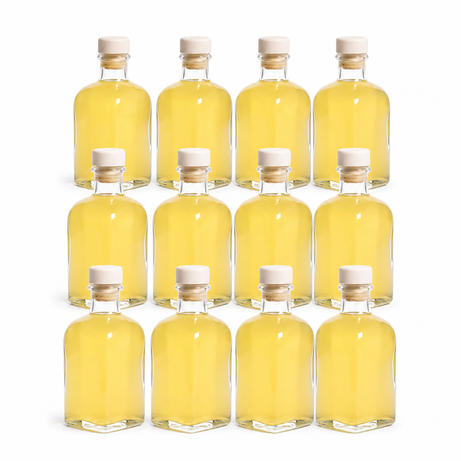 Botella de Cristal 125ml y 250ml | Tapón Corcho Sintético | Pack 12, 20, 40, 60 y 80 Unidades | Frasca de Cristal Grueso y Resistente | Cierre a Presión | Hostelería, Bar, Restaurantes, Hoteles, Cafeterías | Botella de Aceite, Bebidas, Agua