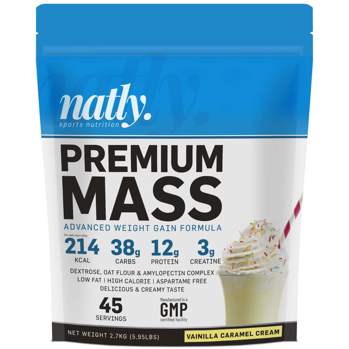 Natly nutrition - Ganador de Peso - Premium Mass Gainer - 2700 gr