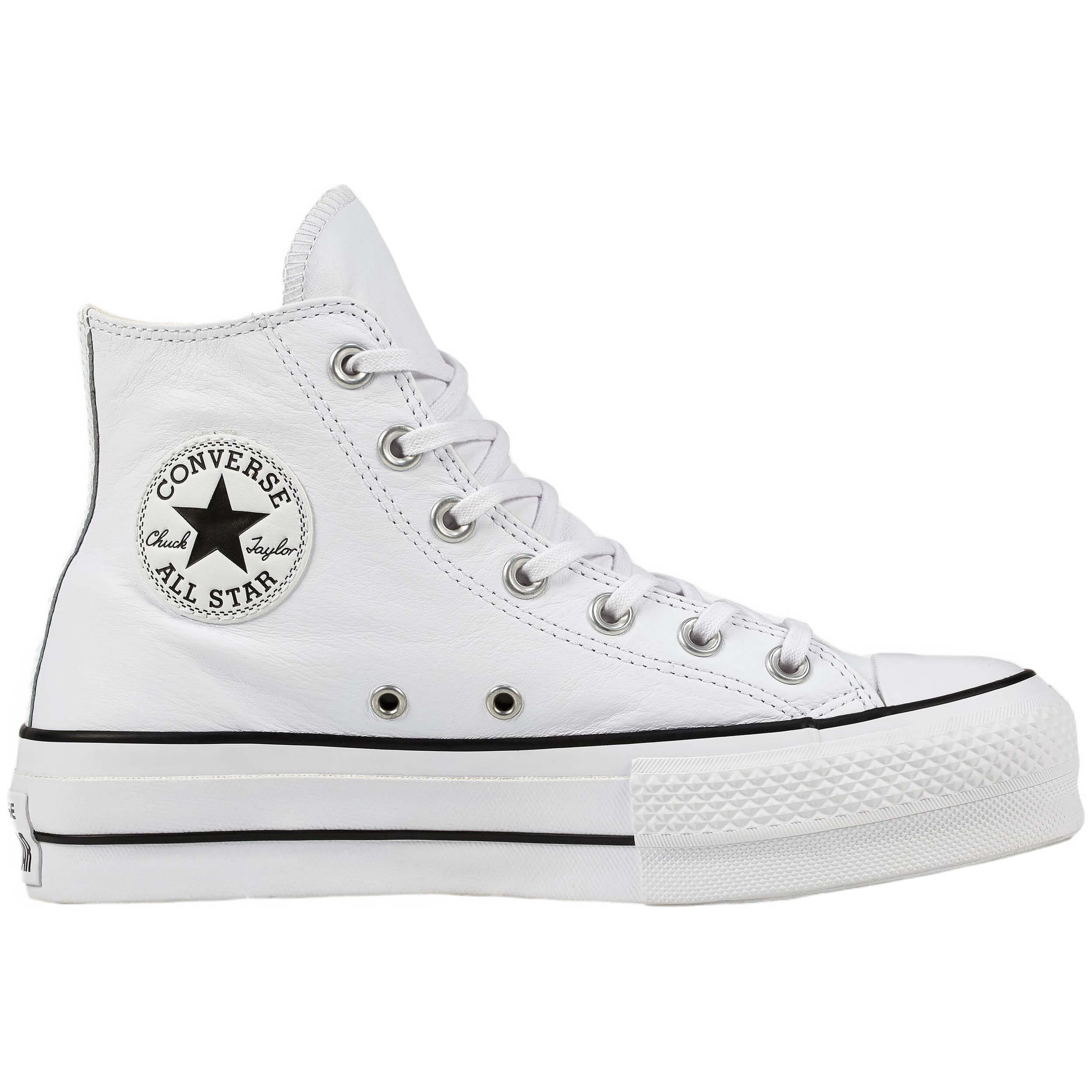 Converse Chuck Taylor Leather - Blancas - Zapatillas Plataforma Mujer