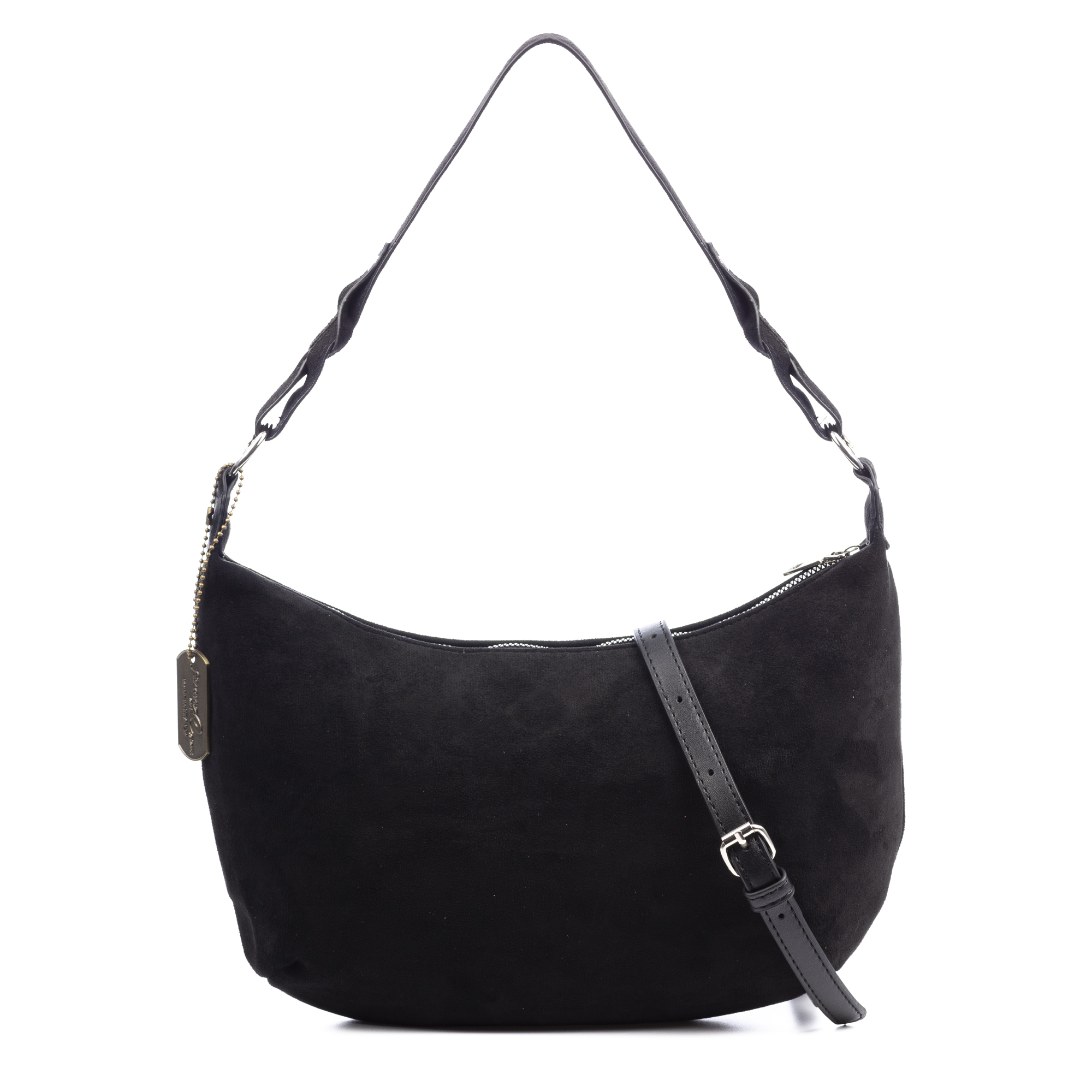 FIRENZE ARTEGIANI Atessa bolso bandolera de piel auténtica gamuza. 33x8x17cm