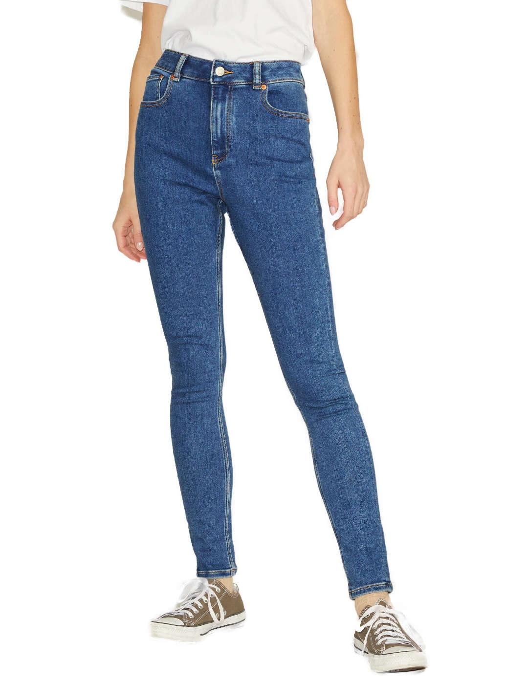 Pantalón vaquero JJXX Sydney Skinny azul tiro alto de mujer