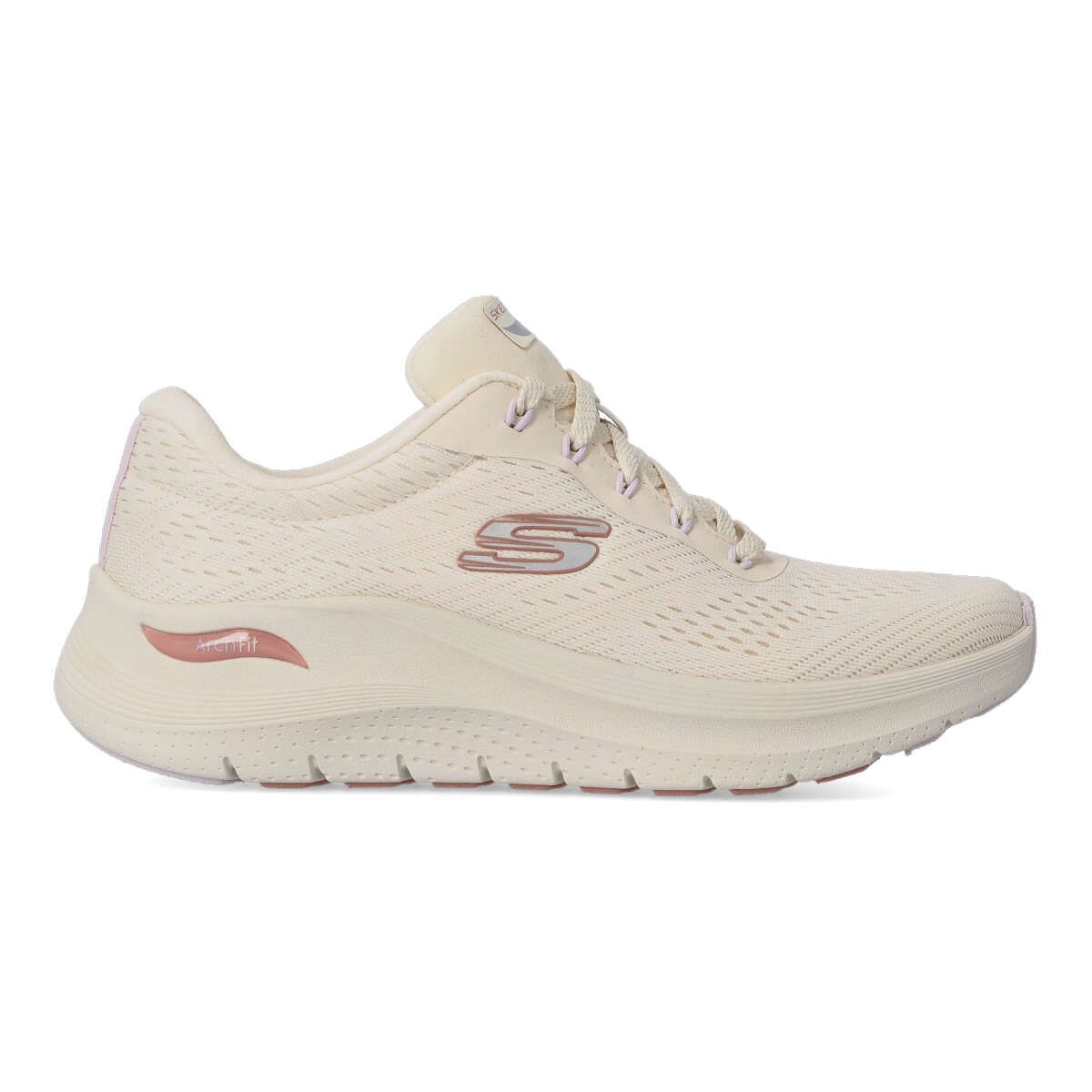 Skechers - Zapatillas deportivas Arch Fit 2.0 Big League para mujer, con parte superior de malla técnica y plantilla extraíble Arch Fit®, color natural
