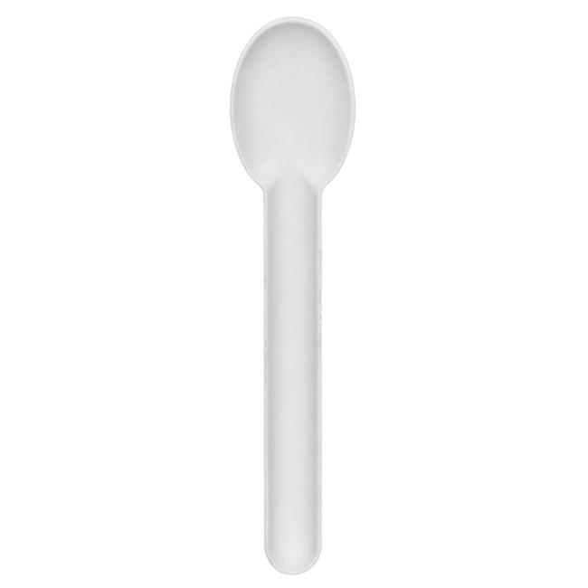 MONOUSO | Cuchara de Caña de Azúcar Blanco 16cm (1.000 Uds)