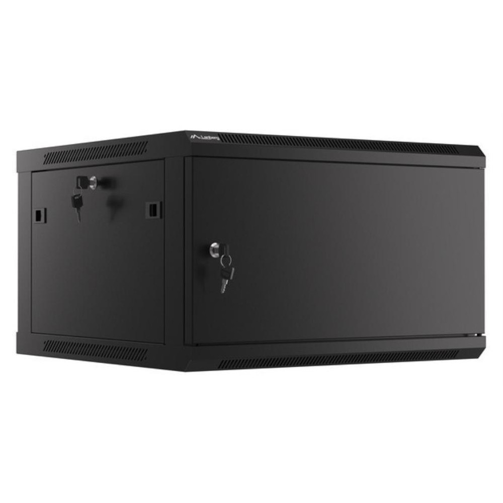 Lanberg - Armario rack 6U WF01-6606-00B para instalación en pared, capacidad de carga hasta 60 kg, diseño compacto y robusto ideal para servidores NAS y equipos de almacenamiento de datos