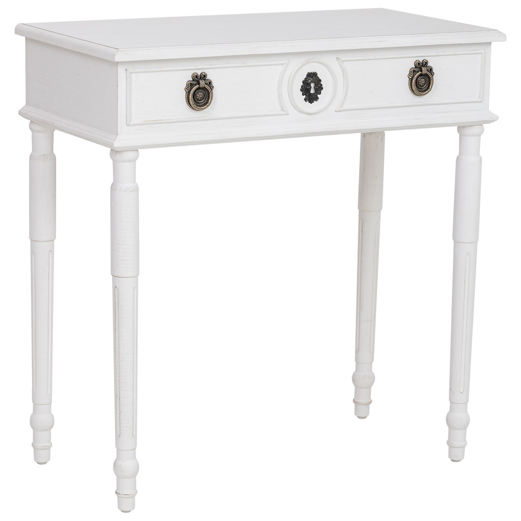 Wonderlust Deco - Recibidor de madera blanco 71x36.5x74h cm Blanco 71x36.5x74h cm