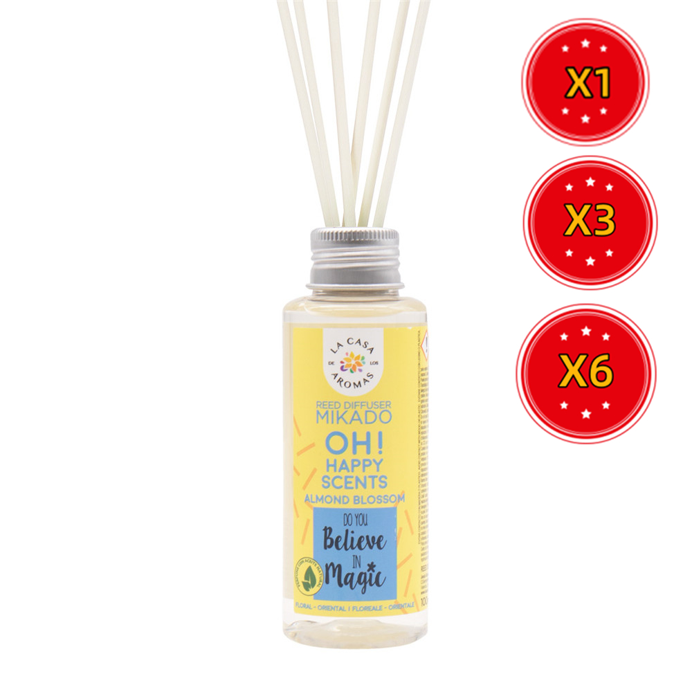 Mikado Aromaterapia Ambientador 100 Ml Pack de 3 y 6 Unidades - Aromas Variados