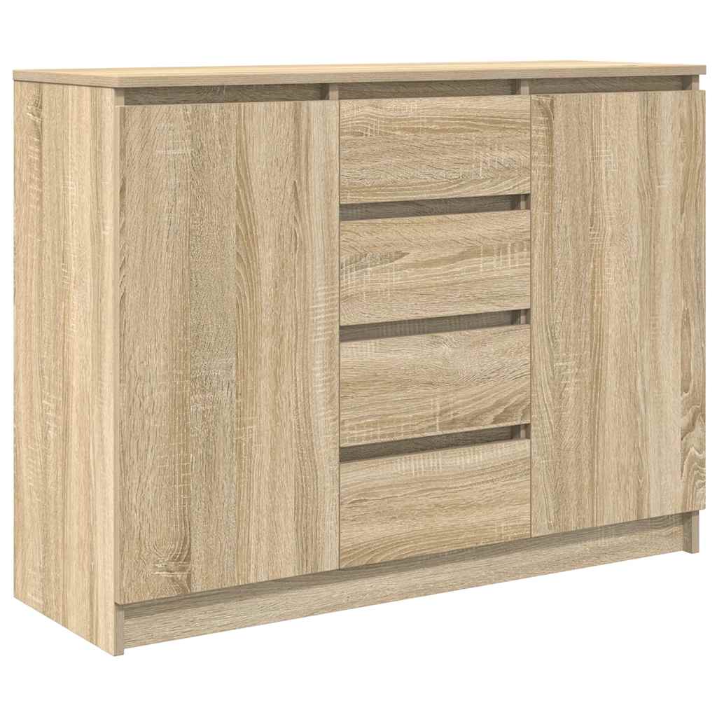 vidaXL Aparador con cajones roble Sonoma 100,5x35x76 cm