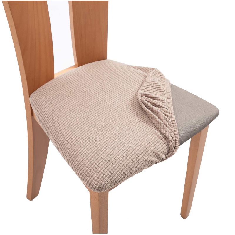 CA Funda de cojín para silla de oficina y hogar, funda de cojín de asiento cuadrado, funda antiincrustante, funda de silla elástica curva, funda de taburete, funda dividida