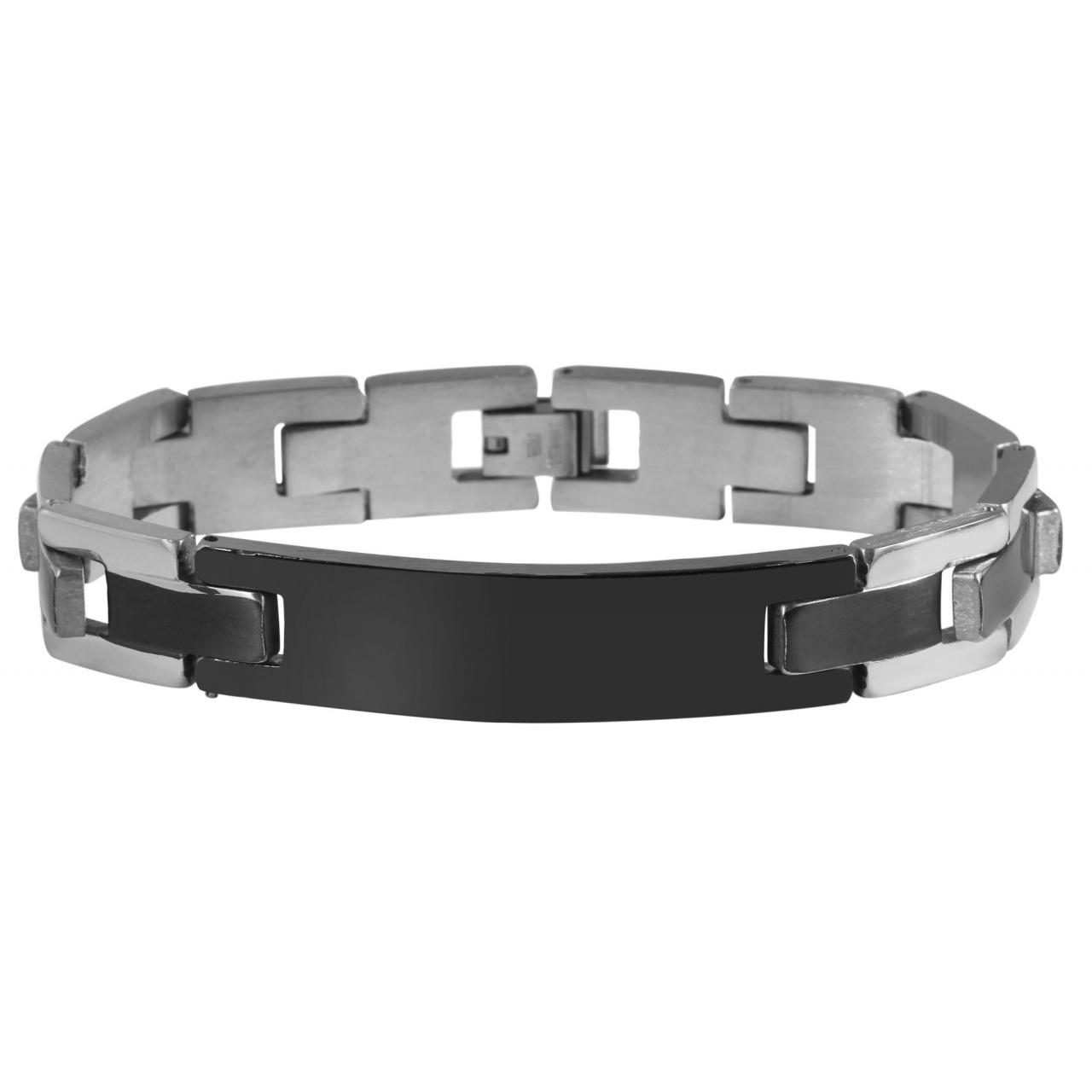Akzent® Pulsera Prateada em Aço Inoxidável - 0181