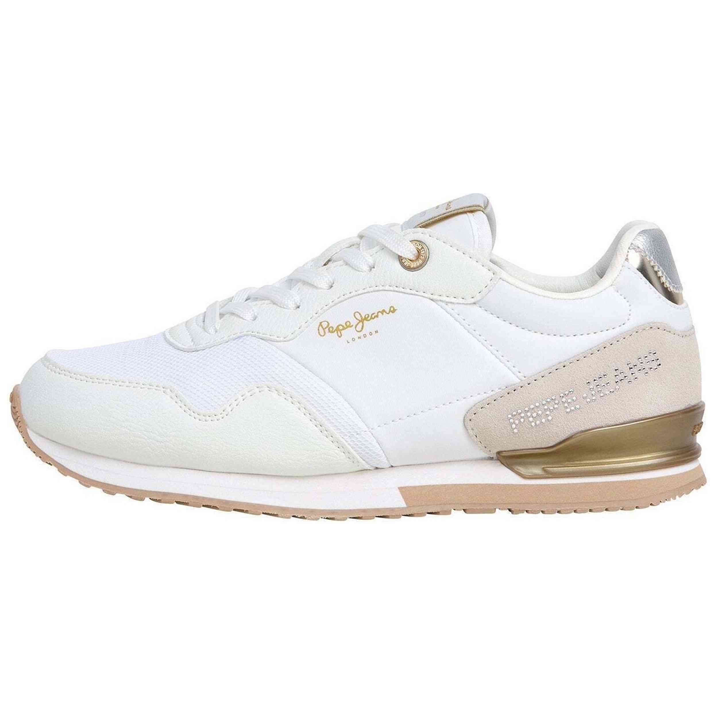 Sneakers Pepe Jeans modelo London Party W en color Blanco