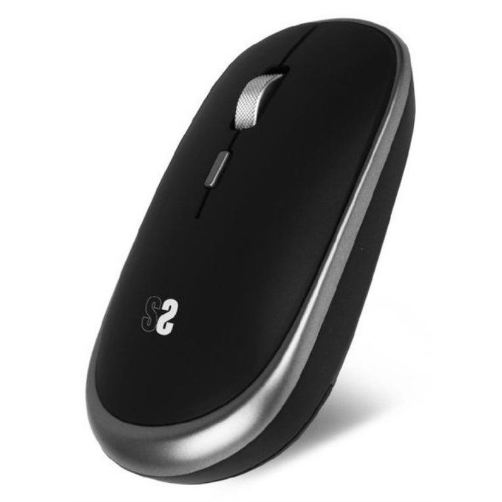SUBBLIM Mini Wireless Mouse Space Grey - Wireless mouse with 1600 DPI resolution, 4 buttons, and ambidextrous design for PC gaming.