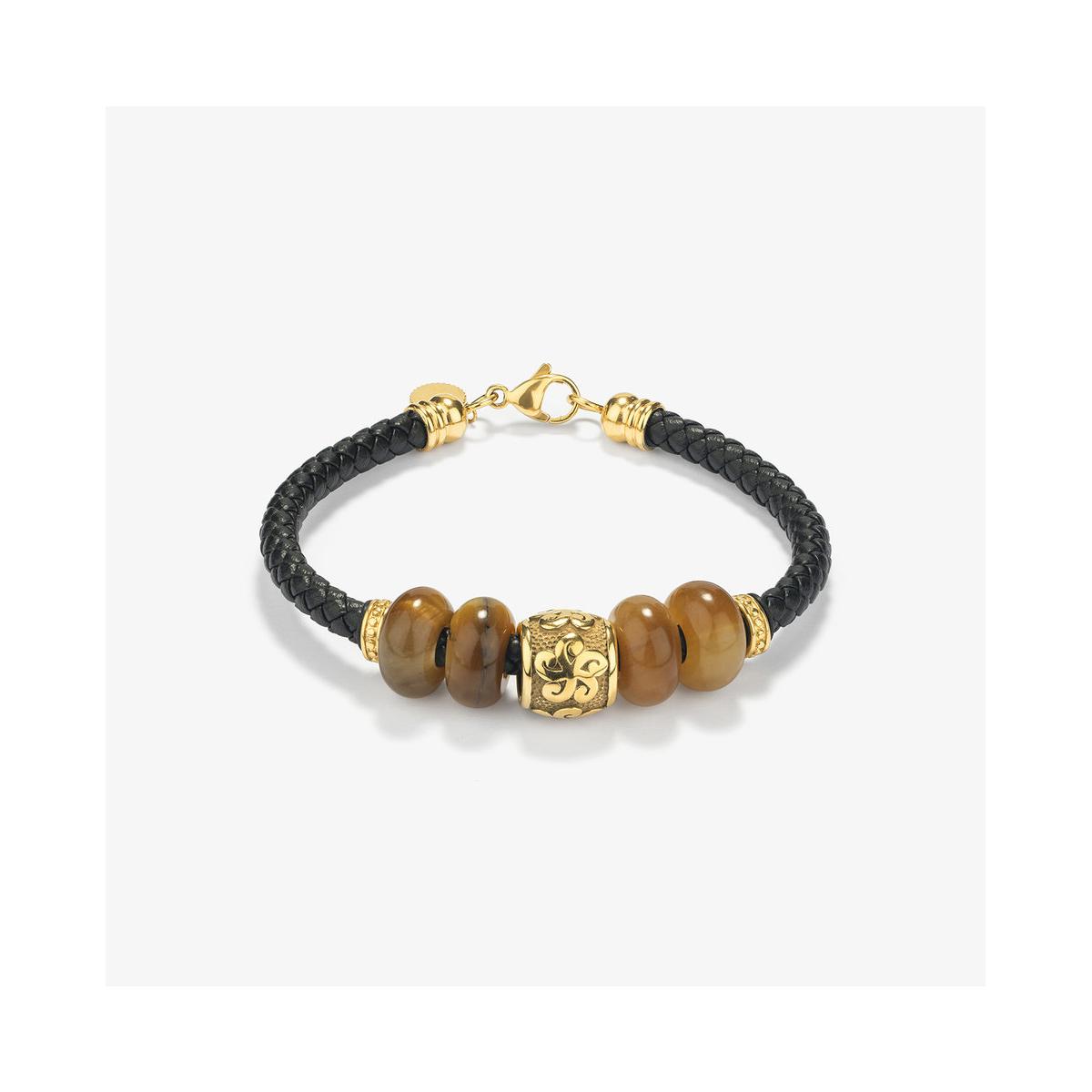 Radiant Pulsera Hombre Pulsera Hombre Pirate Tiger Dorado De Acero Dorado, Marrón, Negro Rh000197