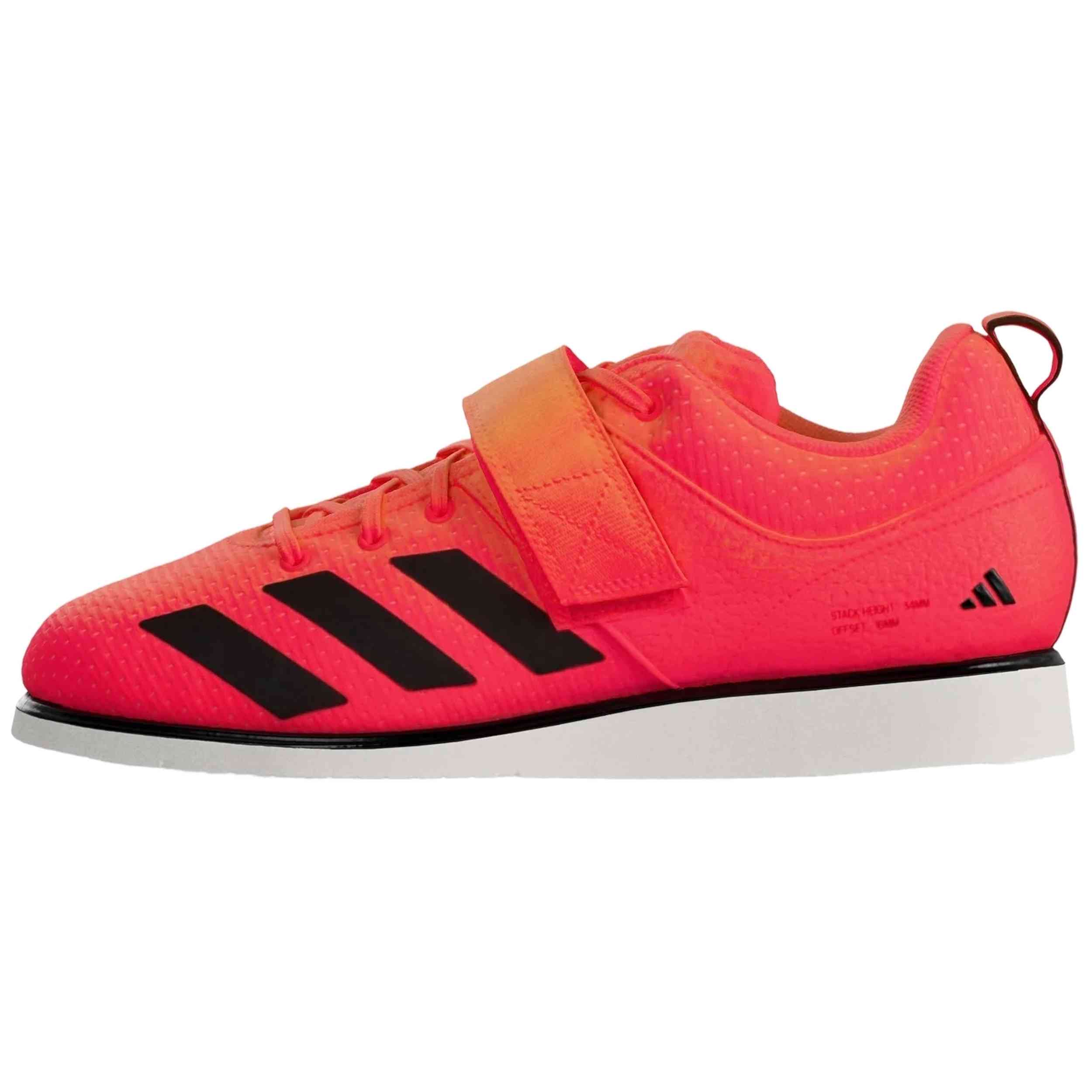 Zapatillas Adidas modelo Powerlift 5 "Solar Turbo / Core Black / Pure Ruby" para hombre y mujer en color Rosa