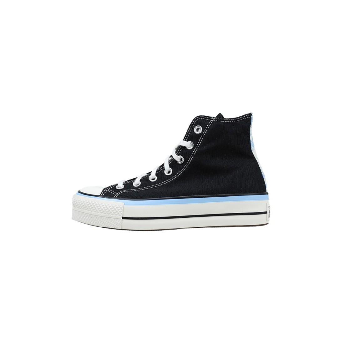 Converse Hybrid Floral Platform Chuck Taylor All Star Negro mujer Autumn/Winter 23 zapatilla deportiva alta plataforma