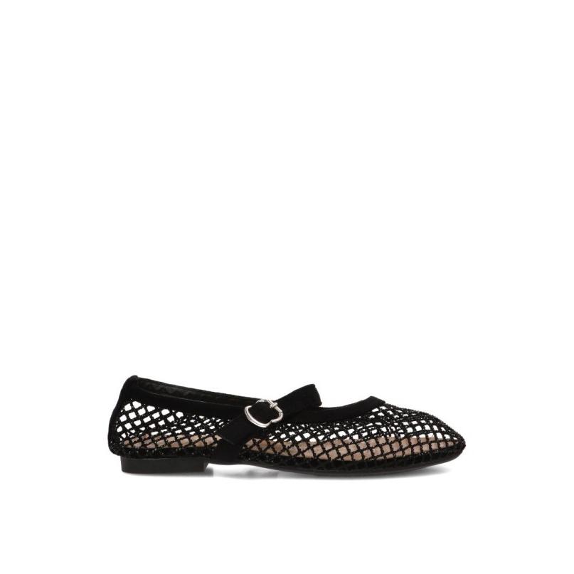 Bailarina Ideal Shoes - Mujer - Suela Plana - Modelo 9861 - Color Negro