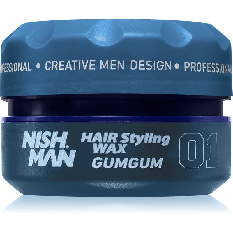 NISHMAN - Cera de Peinado para Hombres  150g – VARIEDAD DE  Aroma – Acabado de Brillo Natural – Fijación Fuerte – Gel para el Cabello Aqua Wax – Control y Definición Duraderos