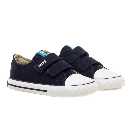 Zapatillas barefoot MUSTANG FREE 49049 con doble velcro en blanco, marino, aguamarina, y rosa.