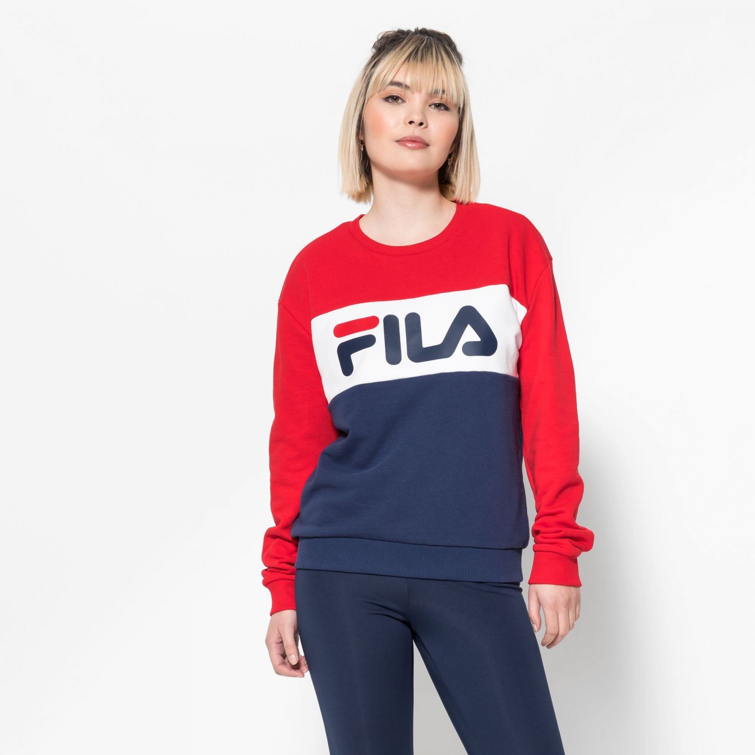 Sudadera Crewneck Fila "Leah" Tricolor