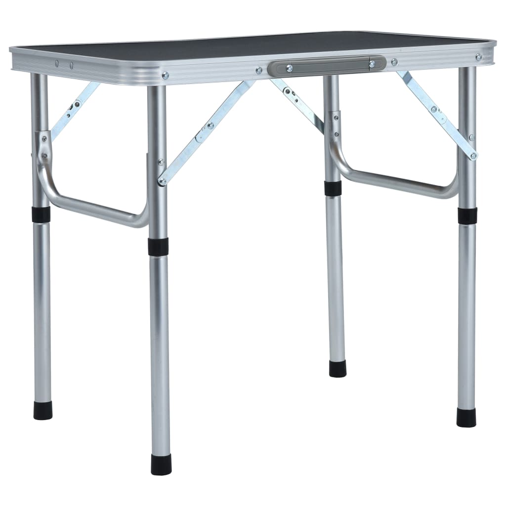 vidaXL Mesa de Camping Plegable Aluminio 60x45 cm Senderismo Camping Color Blanco,  Gris, y mas