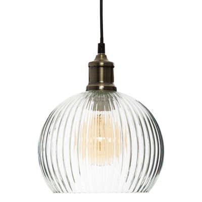 Factory Cuadros Lámpara Colgante Laye Diámetro 20 Cm Cristal Transparente / Lampara de Techo - Diseño Moderno