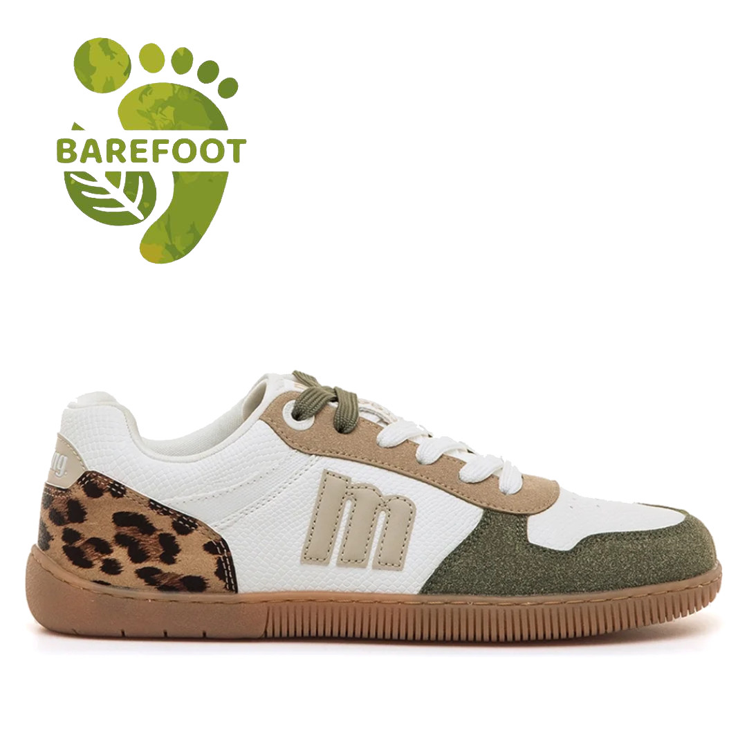 Zapatillas Mustang barefoot Free Aria de mujer marrones con detalles rosa pastel